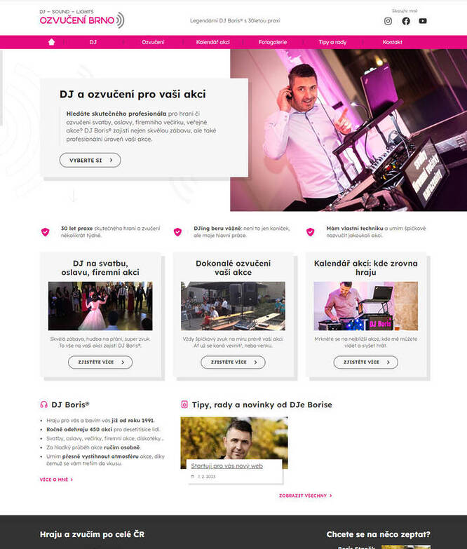 DJ Boris - webdesign