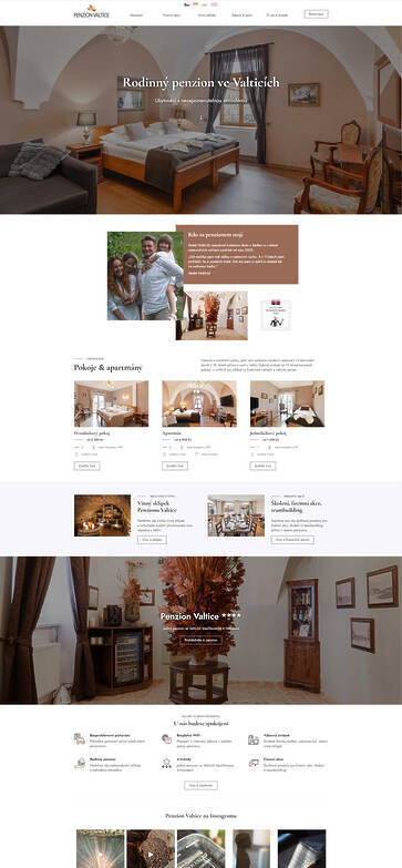 webdesign - penzion Valtice