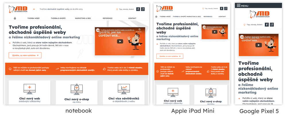 responzivní design v praxi