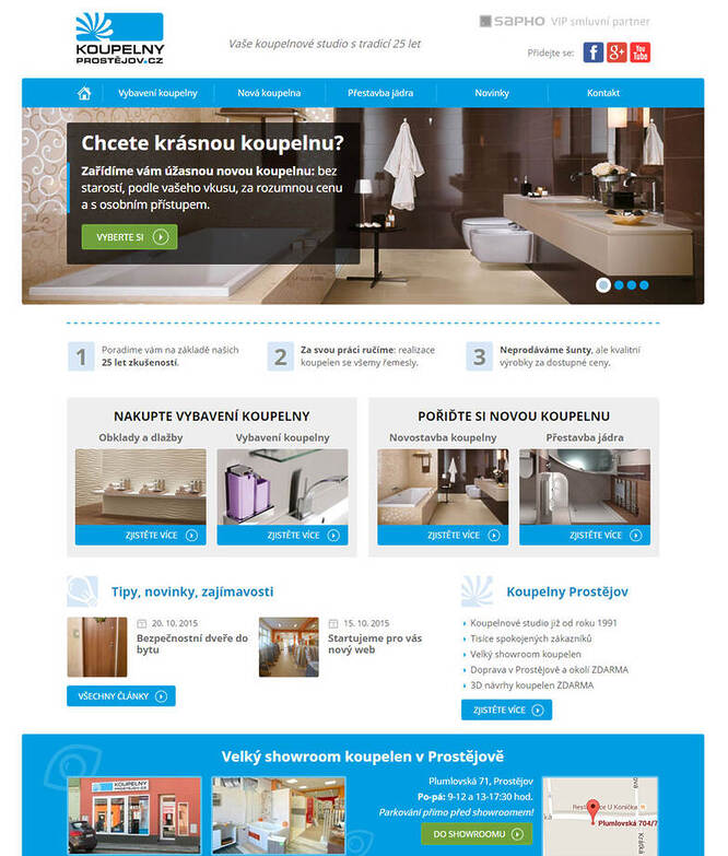 webdesign Koupelny Prostějov