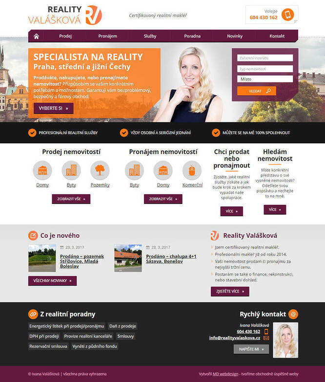 webdesign Reality Valášková