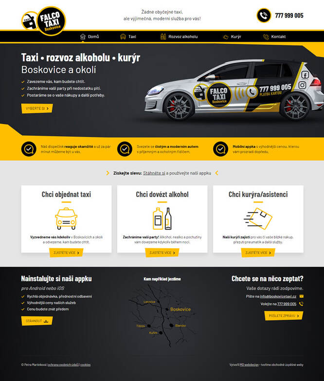 webdesign - Falco taxi Boskovice