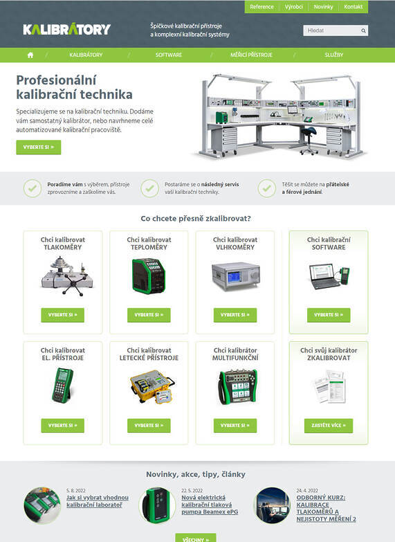 webdesign - Kalibratory.cz