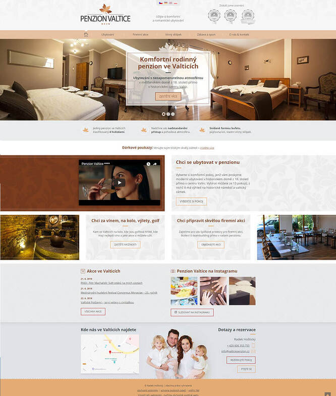 webdesign Penzion Valtice