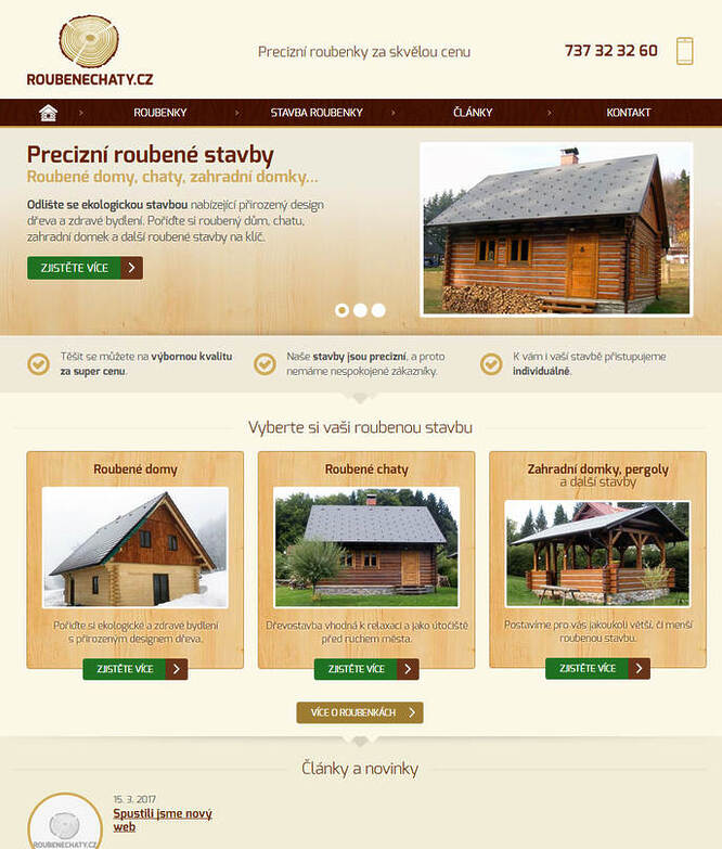 webdesign Roubené stavby