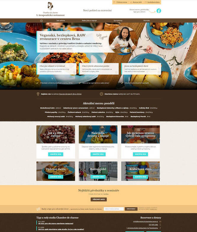 webdesign 1. terapeutická restaurace