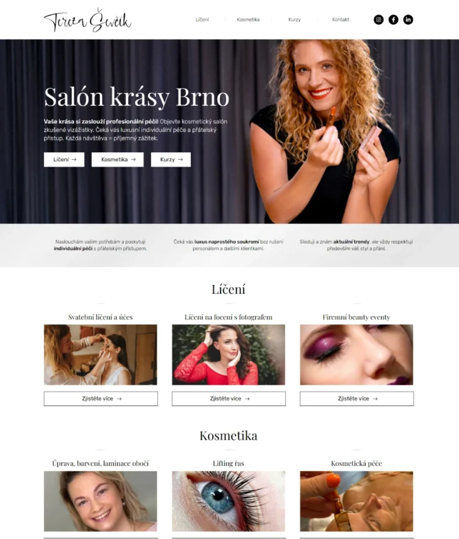 webdesign TerezaSevcik.cz